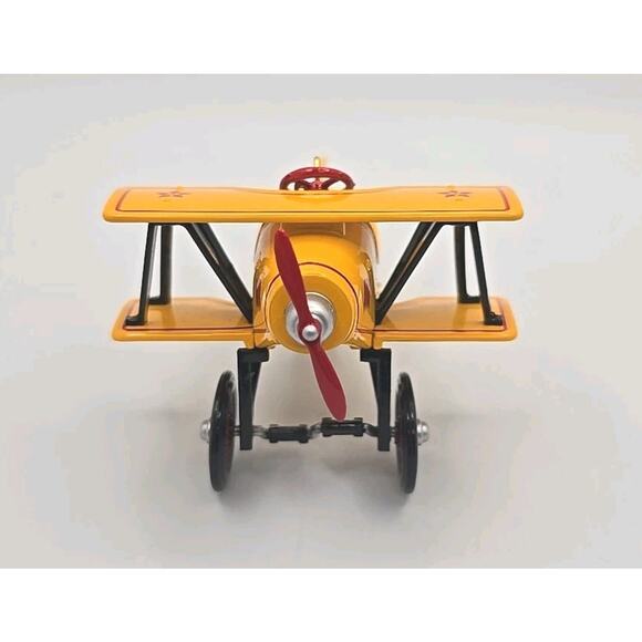 2001 Hallmark Ornament 1930 Custom Biplane Kiddie Car Classic New U67 - Picture 3 of 8